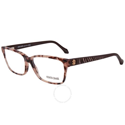 Roberto Cavalli Ladies Brown Square Eyeglass Frames RC097105555 664689732265 - Eyeglasses - Jomashop