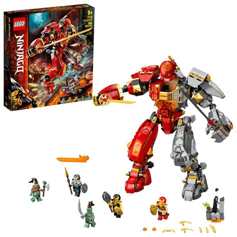 LEGO NINJAGO Fire Stone Mech 71720 Ninja Mech Building Toy for Kids Age 9+ (968 Pieces ...