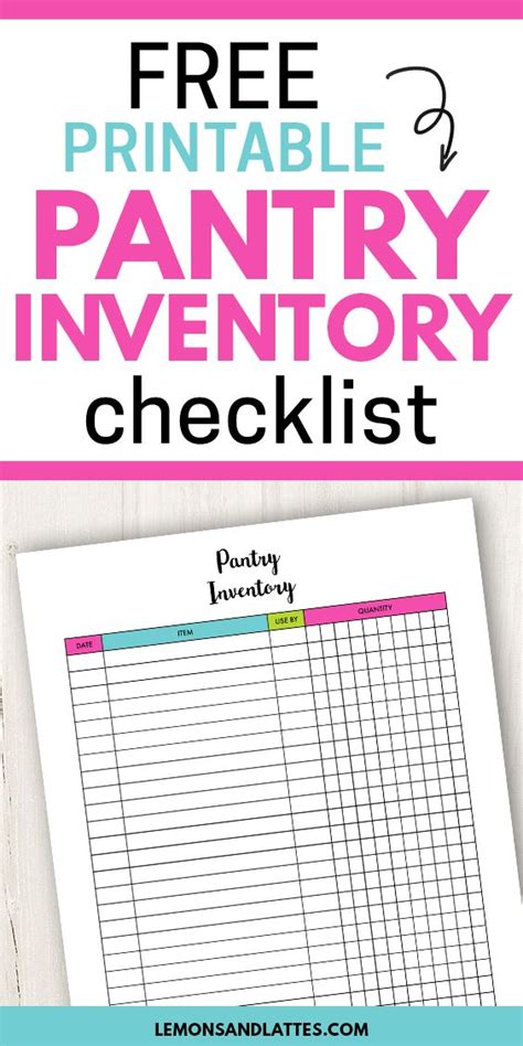 Free Printable Kitchen Inventory Templates | Free printables, Pantry inventory, Pantry inventory ...