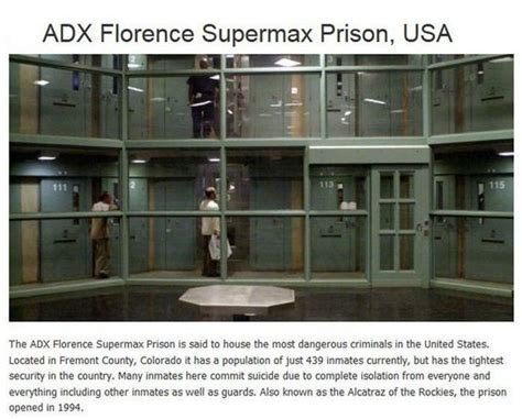 14 best images about ADX Florence supermax, CO on Pinterest | Hold on ...