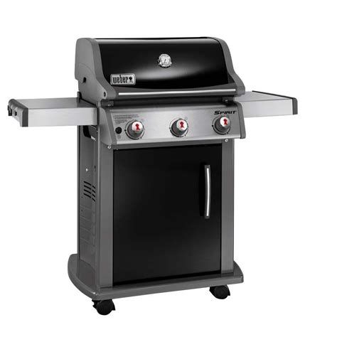 Weber Spirit E-310 3-Burner Propane Gas Grill in Black with Built-In ...