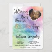 Watercolor Rainbow Baby Ultrasound Shower Invitation | Zazzle