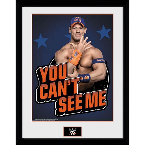 John Cena - You Can't See Me Framed Print 30 x 40cm - 3 Count - Wrestling Merchandise