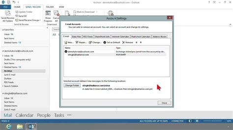 Microsoft Office Outlook 2013: Changing Account Settings | K Alliance ...
