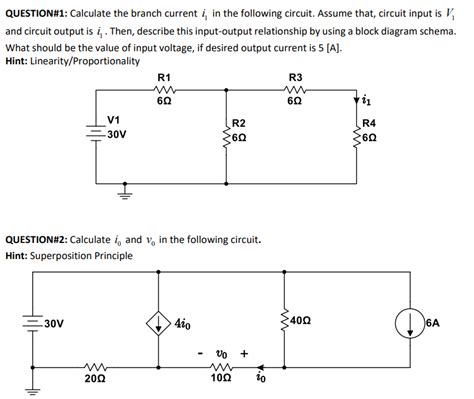 Solved QUESTION#1: Calculate the branch current i, in the | Chegg.com