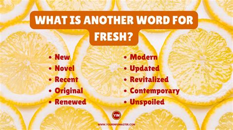 What is another word for Fresh? Sentences, Antonyms and Synonyms for Fresh - Your Info Master