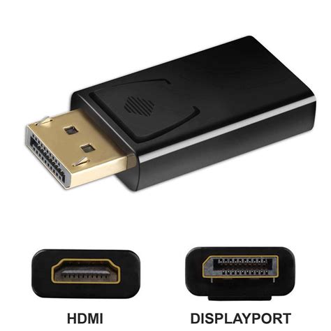 DisplayPort to HDMI,DisplayPort to HDMI Male to Male Adapter Gold-Plated Cord for Lenovo, HP ...