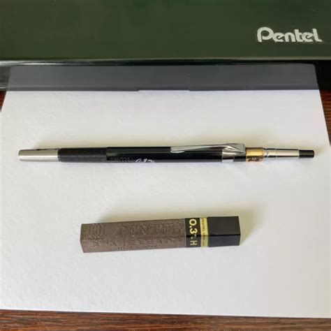 PENTEL PMG MECHANICAL Pencil 0.3mm Old Version PG3 1970s Gold Ring leads & case $120.00 - PicClick