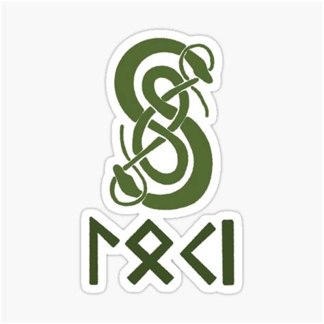 "Loki Norse mythology snake symbol " Sticker for Sale by JessCarrsArt ...