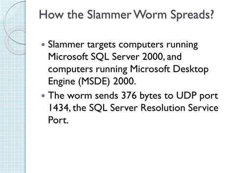 PPT - Slammer Worm PowerPoint Presentation, free download - ID:2219264