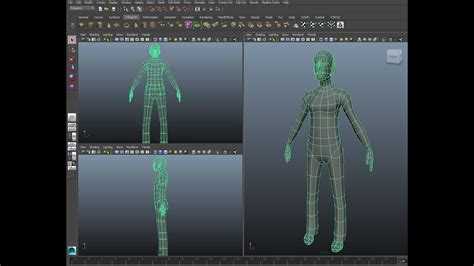 Maya Character modeling tutorial, part 1 - The Body - YouTube