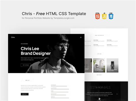 Chris - Free Creative Portfolio HTML CSS Template - TemplatesJungle.com