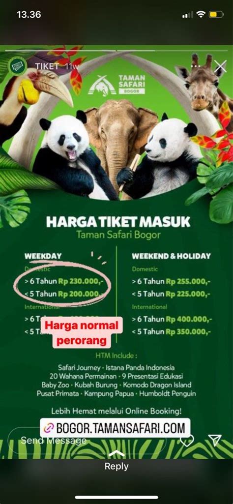 Tiket Taman Safari Bogor, Tiket & Voucher, Objek Wisata di Carousell