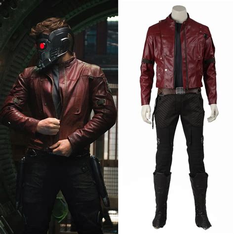 Peter Quill Star Lord Cosplay Jacket Guardians of The Galaxy Costume Halloween Adult Men Leather ...