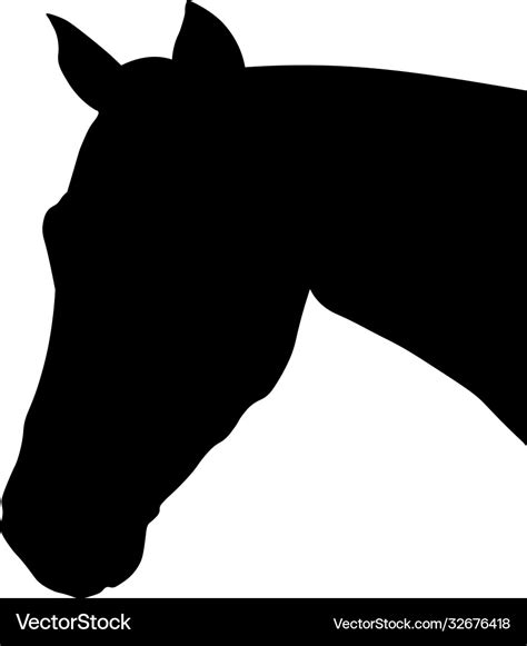 Horse profile silhouette Royalty Free Vector Image