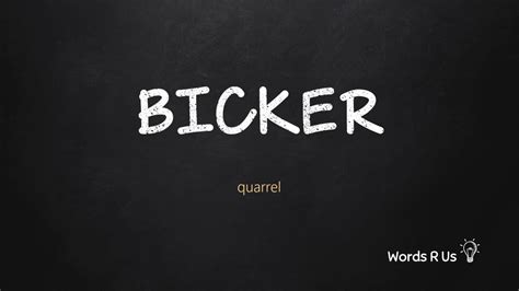 How to Pronounce BICKER in American English - YouTube