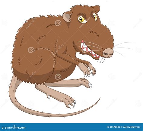 Evil rat stock vector. Illustration of evil, scary, vector - 86578600