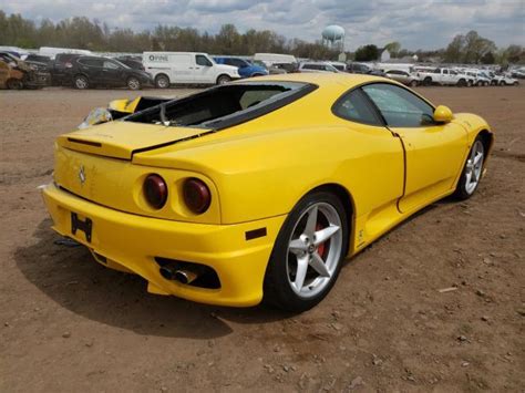 Salvage Car Ferrari 360 Modena 2000 Yellow for sale in GRANTVILLE PA online auction ...