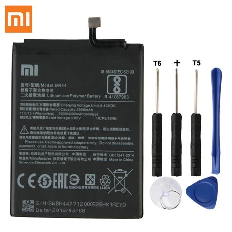 Original XIAOMI BN44 Replacement Battery For Xiaomi Mi Redmi 5 plus 5.99" Redrice Redmi5 ...