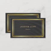 Minimalist Luxury Black Gold Business Card | Zazzle