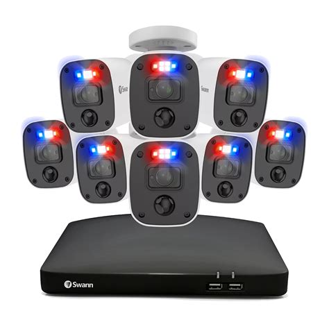 Swann Enforcer 8 Channel 4K DVR CCTV, 8-Camera Wired Smart Security ...