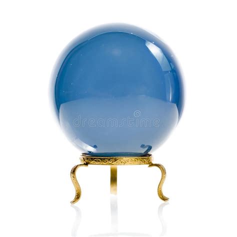 Fortune teller's Crystal Ball isolated on white. Magic crystal ball on ...