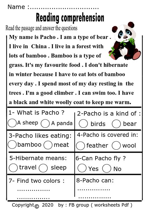 Download ( Reading comprehension worksheet) part 7