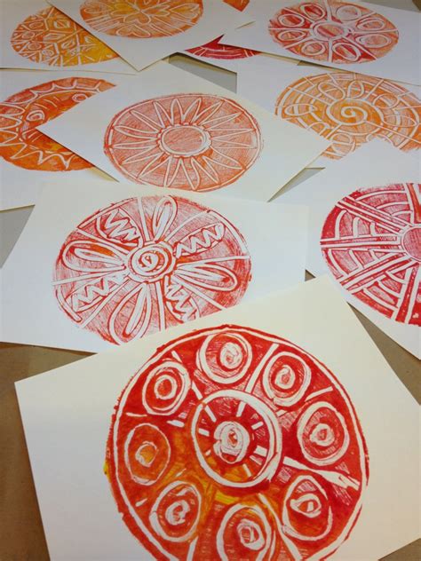 Monoprint Mandalas • TeachKidsArt