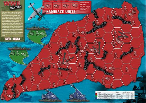 WWII Battles - Iwo Jima Map