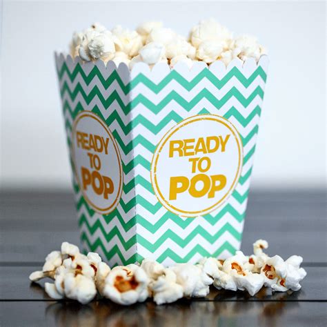 Ready to Pop Popcorn Box Party Favor Printable DIY Make Your - Etsy Canada