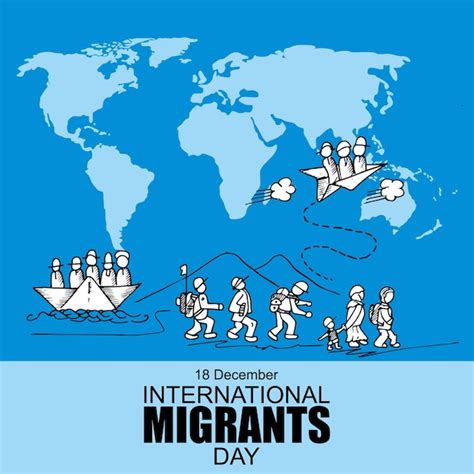 Premium Vector | A poster for the international migrants day.