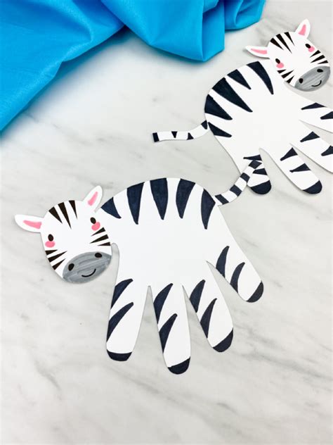 Handprint Zebra Craft For Kids