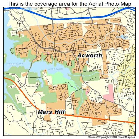 Aerial Photography Map of Acworth, GA Georgia