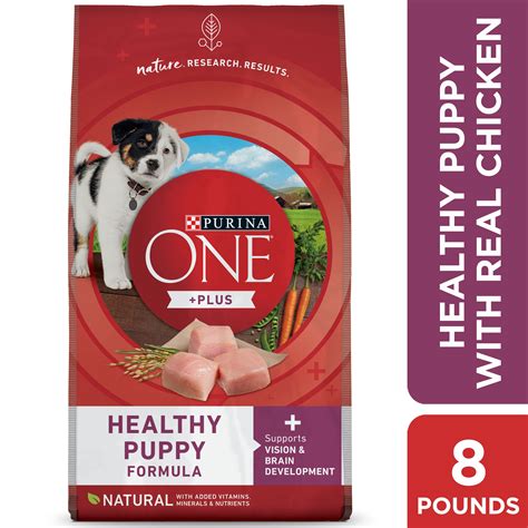 Purina ONE Natural, High Protein Dry Puppy Food, +Plus Healthy Puppy Formula, 8 lb. Bag ...