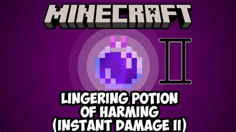 Minecraft: How to Make Lingering Potion of Harming (INSTANT DAMAGE II ...