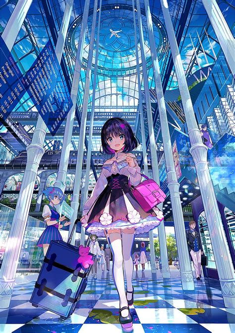 1920x1080px, 1080P free download | Blue Mall, anime, shopping, HD phone wallpaper | Peakpx