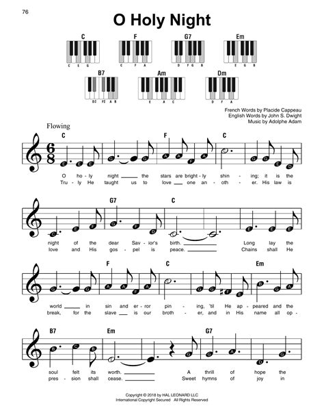 O Holy Night (Super Easy Piano) - Print Sheet Music Now