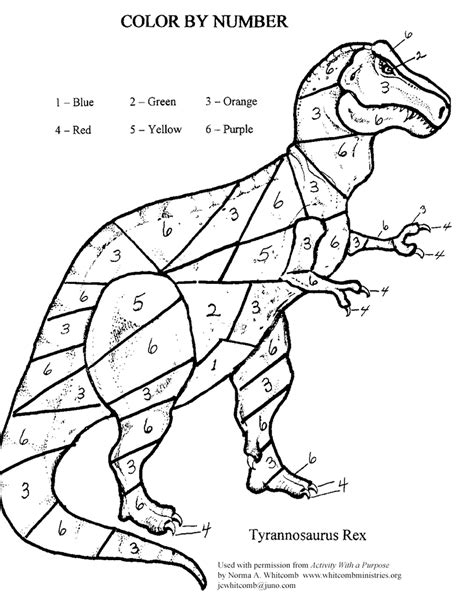 Color By Number Dino (Kids Coloring Activity) | Kids Answers