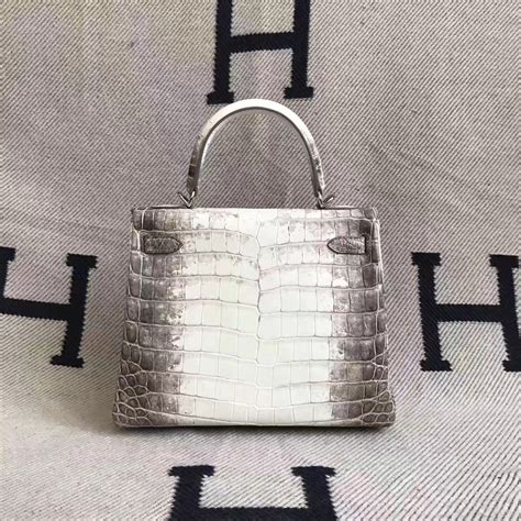 Elegant Hermes Himalaya Crocodile Leather Kelly Bag 25CM - H Factory Birkin