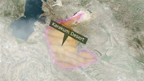 Karakum Desert Map - Clouds Effect 40862180 Stock Video at Vecteezy