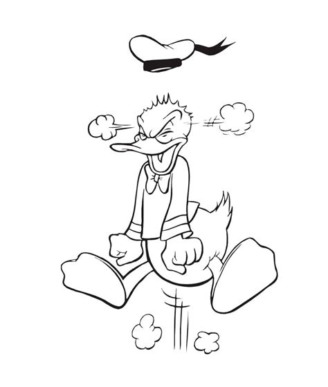 Angry Donald Duck coloring page - Download, Print or Color Online for Free