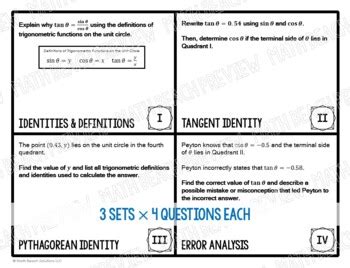 Pythagorean Identity Task Cards Activity by Math Beach Solutions