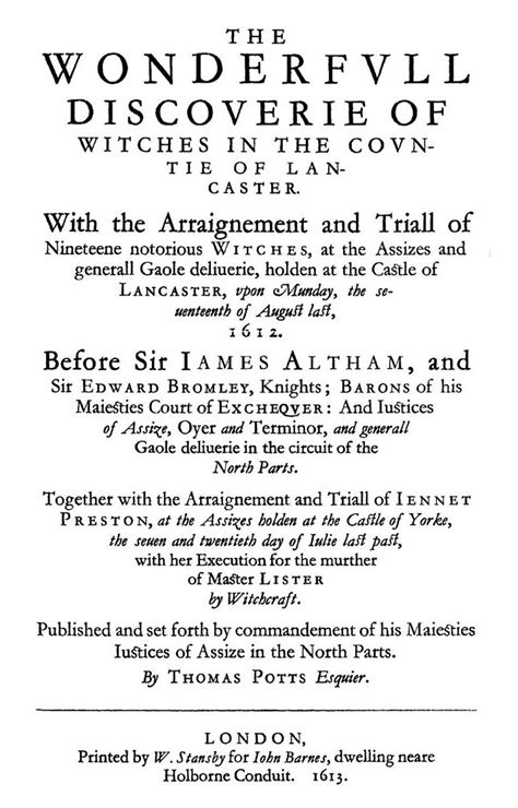 ON THIS DAY: 17 August 1612: Pendle Witch Trials - Gript