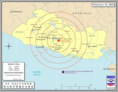 El Salvador Earthquake - Stiuation on February 15, 2001 - El Salvador ...