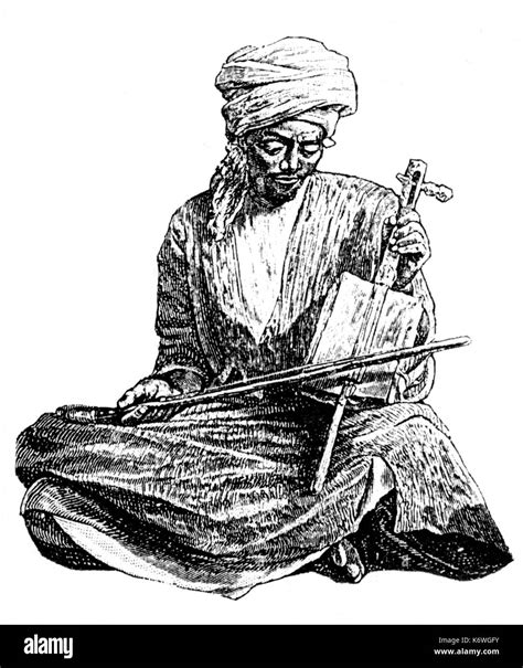 REBAB (Arabia/Persia/Egypt) arab man playing rebab. ancient bowed ...