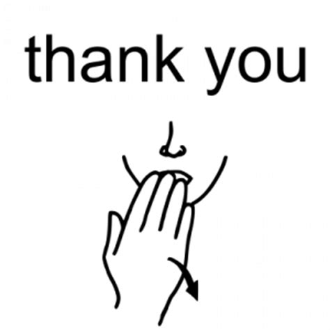 "Thank you" ASL | Sign language | Pinterest | Sign language, Language ...