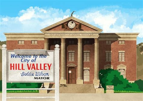 Hill Valley (1985) Art Print | Back to the future, Art prints, Valley