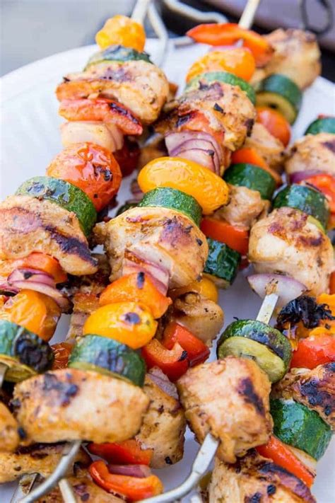 Grilled Chicken Kabobs - The Roasted Root