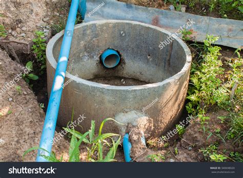 Round Cement Septic Tank For Treat Sewage Water Stock Photo 340698020 : Shutterstock