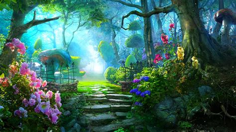 Enchanted Forest Wallpapers - Top Free Enchanted Forest Backgrounds - WallpaperAccess | Fantasy ...